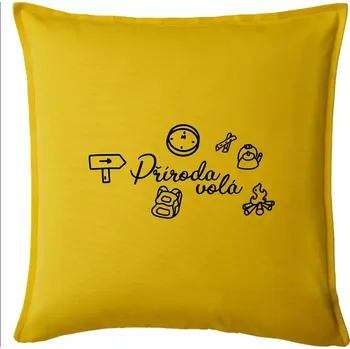 Polštář Ikony - příroda volá - Polštář 50x50 - 50x50 - Pouze potah ( Žlutá )