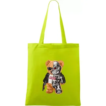Medvídek terminátor - Taška bavlněná - 42 x 38 cm ( Limetková )