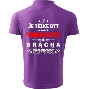 Pánská košile Je těžké být neodolatelný brácha - Polokošile pánská Pique Polo 203 - XL ( Fialová )