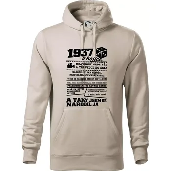 Pánská mikina 1937 v Kostce - Mikina pánská Cape s kapucí - 5XL ( Ledově šedá )