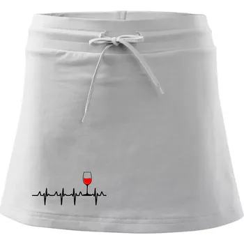 Dámská sukně Víno ekg - Sportovní sukně - two in one - XS ( Bílá )