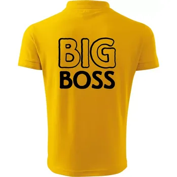 Pánská košile Big boss mini boss - Polokošile pánská Pique Polo 203 - XL ( Žlutá )