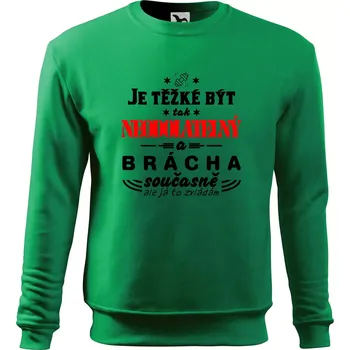 Chlapecké tričko Je těžké být neodolatelný brácha - Mikina Essential dětská - 158 cm/12 let ( Středně zelená )