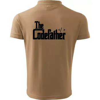 Pánská košile The codefather - Polokošile pánská Pique Polo 203 - 5XL ( Písková )