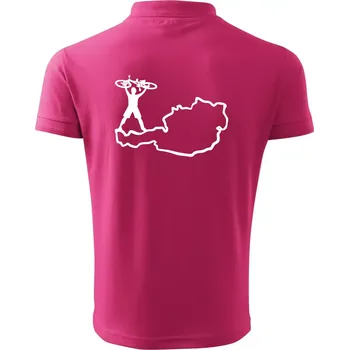 Pánská košile Cyklista - Mapa Rakouska - Polokošile pánská Pique Polo 203 - 3XL ( Purpurová )