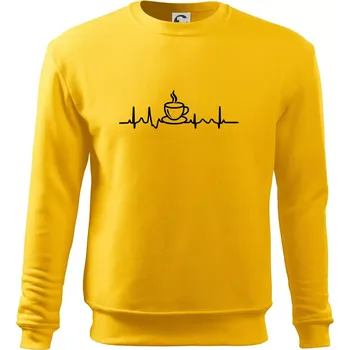 Pánská mikina EKG hrnek kávy - Mikina Essential pánská - 2XL ( Žlutá )