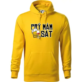 Pánská mikina Prý mám 50 SÁT - Mikina pánská Cape s kapucí - 3XL ( Žlutá )