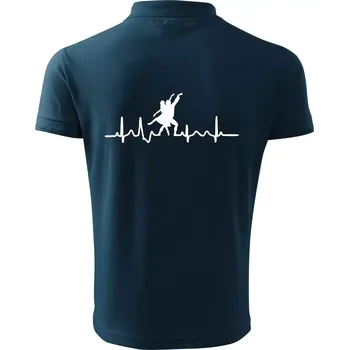 Pánská košile EKG tanec - tančící dvojice - Polokošile pánská Pique Polo 203 - L ( Námořní modrá (velmi tmavá - téměř černá) )
