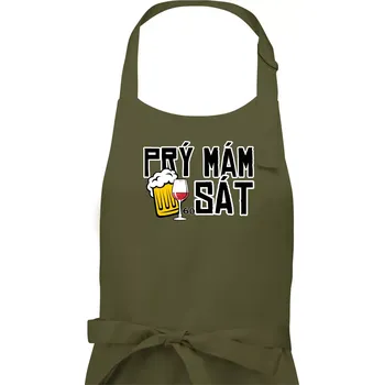 Kuchyňská zástěra Prý mám 60 SÁT - Pánská zástěra na vaření - Univerzální velikost ( Khaki )