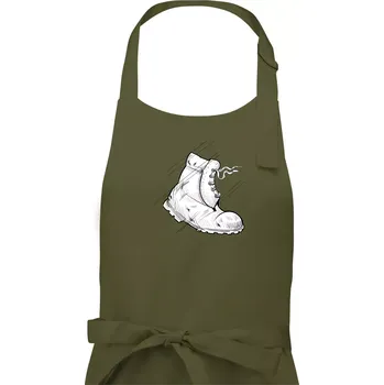 Kuchyňská zástěra Boty do nepohody - Pánská zástěra na vaření - Univerzální velikost ( Khaki )