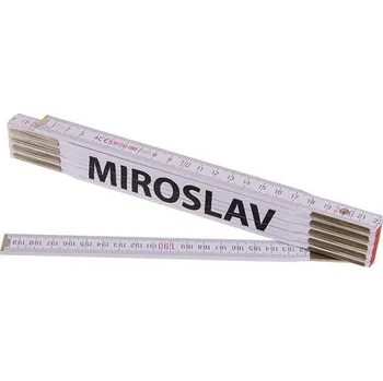 metr LEVIOR Metr skládací 2m PROFI dřevěný bílý MIROSLAV