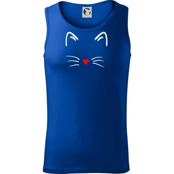 Pánská móda Kočka - srdce místo nosu - Tílko pánské Core - L ( Královská modrá )