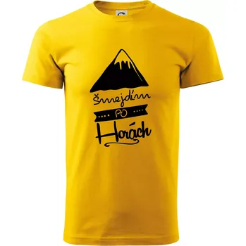 Pánské tričko Šmejdím po horách - Triko extra velké (5-8XL) - 8XL ( Žlutá )