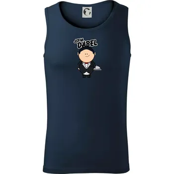 Jsem ďábel číšník - Tílko pánské Core - L ( Námořní modrá (velmi tmavá - téměř černá) )