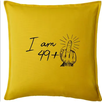 Polštář I am fuck off 50 - Polštář 50x50 - 50x50 - Pouze potah ( Žlutá )