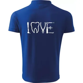 Pánská košile Love zubař - Polokošile pánská Pique Polo 203 - 3XL ( Královská modrá )