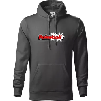 Pánská mikina Paintball splash - Mikina pánská Cape s kapucí - 4XL ( Ocelově šedá )