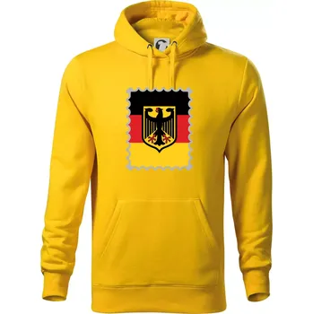 Pánská mikina Německá známka - vlajka - Mikina pánská Cape s kapucí - 3XL ( Žlutá )