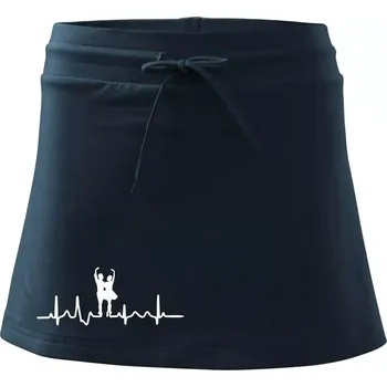 Dámská sukně EKG tanec - pár - Sportovní sukně - two in one - XL ( Námořní modrá (velmi tmavá - téměř černá) )