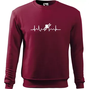 Pánská mikina EKG kominík - Mikina Essential pánská - 2XL ( Garnet )