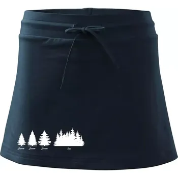 Dámská sukně Evoluce lesa - Sportovní sukně - two in one - M ( Námořní modrá (velmi tmavá - téměř černá) )