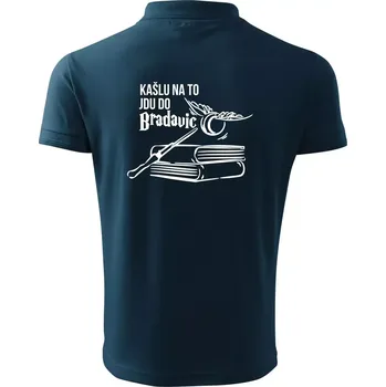 Pánská košile Kašlu na to, jdu do Bradavic - Polokošile pánská Pique Polo 203 - 3XL ( Námořní modrá (velmi tmavá - téměř černá) )