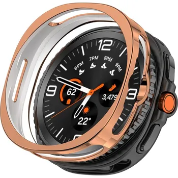 Příslušenství k chytrým hodinkám VSECHNONAMOBIL 117366 TPU HALF COVER Kryt pro Samsung Galaxy Watch8 Classic 46mm růžovozlatý