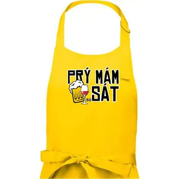 Kuchyňská zástěra Prý mám 80 SÁT - Dámská zástěra na vaření - Univerzální velikost ( Žlutá )