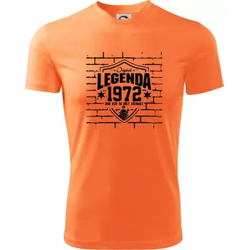 Pánské tričko Zedník - legenda - 1972 - Pánské triko Fantasy sportovní (dresovina) - S ( Neon mandarine )