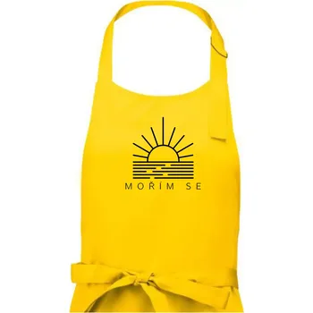 Kuchyňská zástěra Ikona - mořím se - Pánská zástěra na vaření - Univerzální velikost ( Žlutá )
