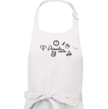 Kuchyňská zástěra Ikony - příroda volá - Dámská zástěra na vaření - Univerzální velikost ( Bílá )