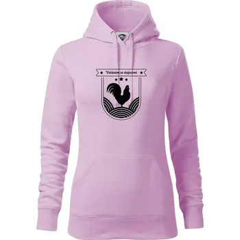 Dámská mikina Vstávám se slepicemi - Mikina dámská Cape s kapucí - XS ( Orchid )