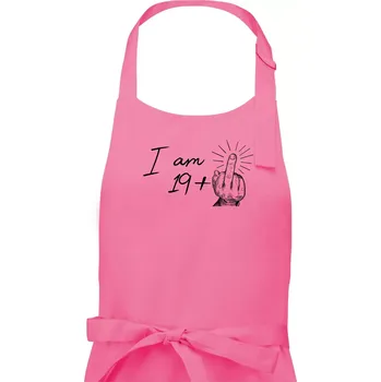 Kuchyňská zástěra I am fuck off 20 - Dámská zástěra na vaření - Univerzální velikost ( Růžová )
