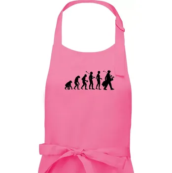 Kuchyňská zástěra Evoluce golf - Muž - Pánská zástěra na vaření - Univerzální velikost ( Růžová )