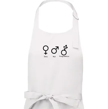 Kuchyňská zástěra Muž žena programátor - Pánská zástěra na vaření - Univerzální velikost ( Bílá )