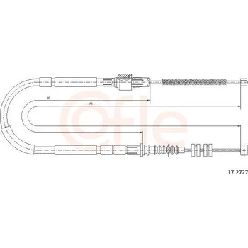 Lanko parkovací brzdy Tažné lanko, parkovací brzda COFLE 17.2727
