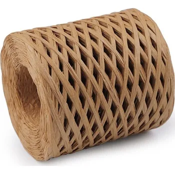 Stoklasa 310294 lýko rafie k pletení tašek 5-8 mm/200m 2 hnědé přírodní