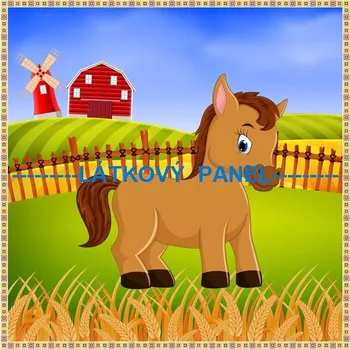 Panel bavlna - NA STATKU-194-17 Velikost: 20x20cm