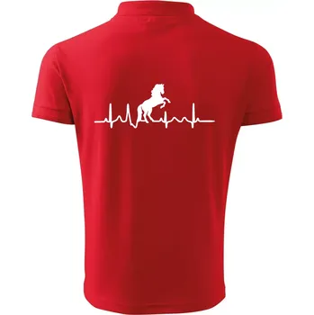 Pánská košile Ekg kůň ikona - Polokošile pánská Pique Polo 203 - 4XL ( Červená )