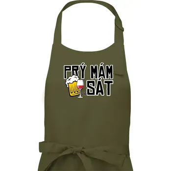 Kuchyňská zástěra Prý mám 70 SÁT - Pánská zástěra na vaření - Univerzální velikost ( Khaki )