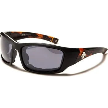 Sluneční brýle CHOPPERS FLAME motorkářské Sluneční brýle Černé, Barva Oranžová Choppers 97k-cube