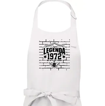 Kuchyňská zástěra Zedník - legenda - 1972 - Pánská zástěra na vaření - Univerzální velikost ( Bílá )