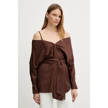 Dámská halenka Halenka Marciano by Guess GRETA 5GGH37.7316A hnědá 88X, vel. 38