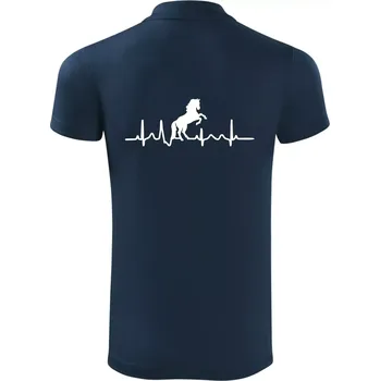 Pánská košile Ekg kůň ikona - Polokošile Victory sportovní (dresovina) - 2XL ( Námořní modrá (velmi tmavá - téměř černá) )