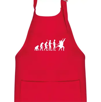Kuchyňská zástěra Evoluce tanec - tančící dvojice - Dětská zástěra na vaření - Univerzální velikost ( Červená )