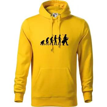 Pánská mikina Evoluce golf - Muž - Mikina pánská Cape s kapucí - 3XL ( Žlutá )