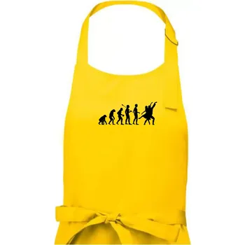 Kuchyňská zástěra Evoluce tanec - tančící dvojice - Pánská zástěra na vaření - Univerzální velikost ( Žlutá )