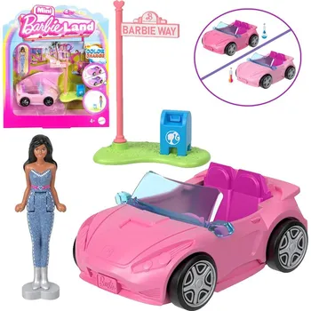 Panenka Panenka Mini Barbie Land s kabrioletem 3,8 cm