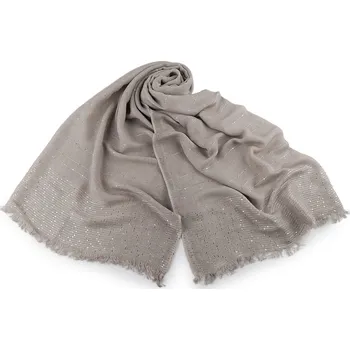 Deštník Šátek / šála s flitry 80x185 cm šedá světlá 1 ks