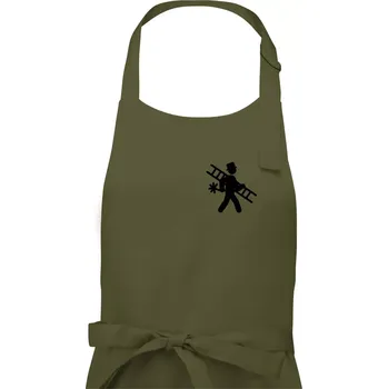 Kuchyňská zástěra Kominík logo prso - Pánská zástěra na vaření - Univerzální velikost ( Khaki )